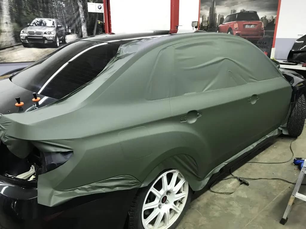 Matte Military Green Subaru STI