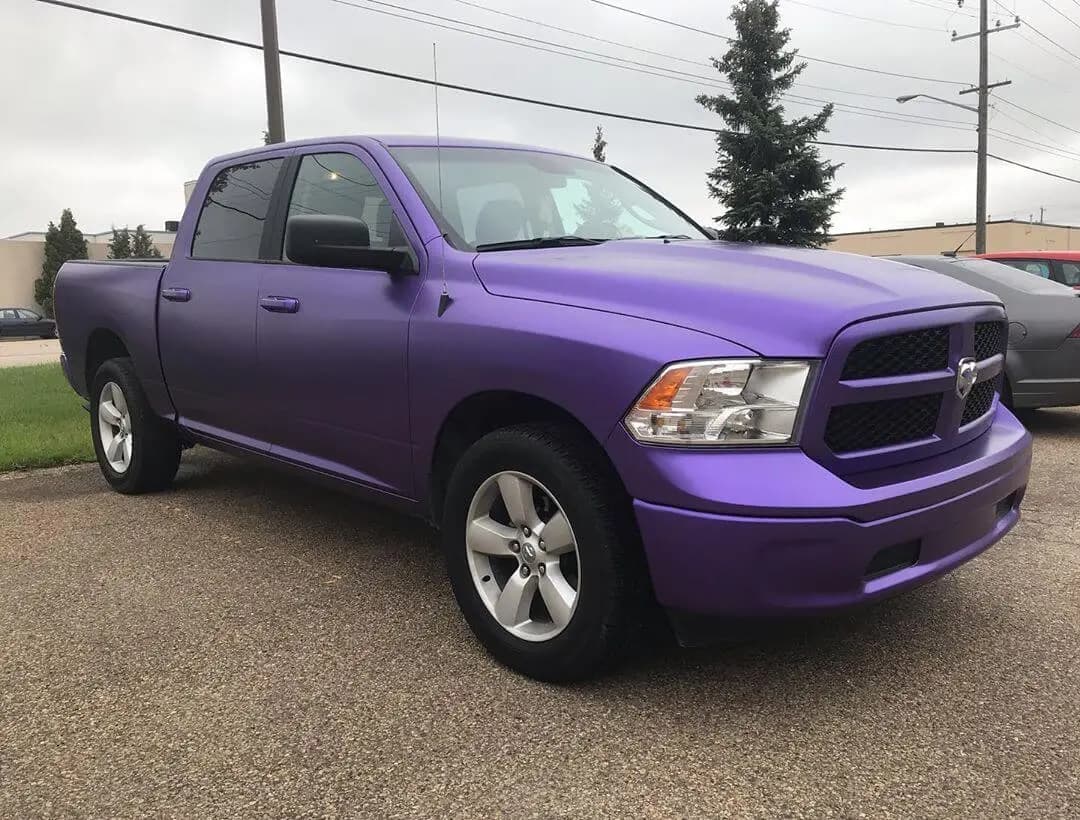 Satin Metallic Purple Dodge Ram