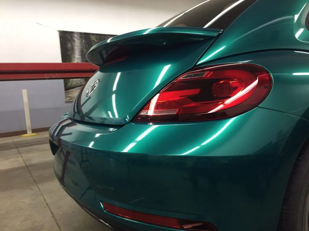 VW Beetle Green Car Wrap